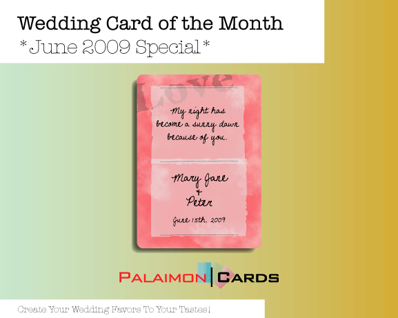 June Wedding Playing Cards